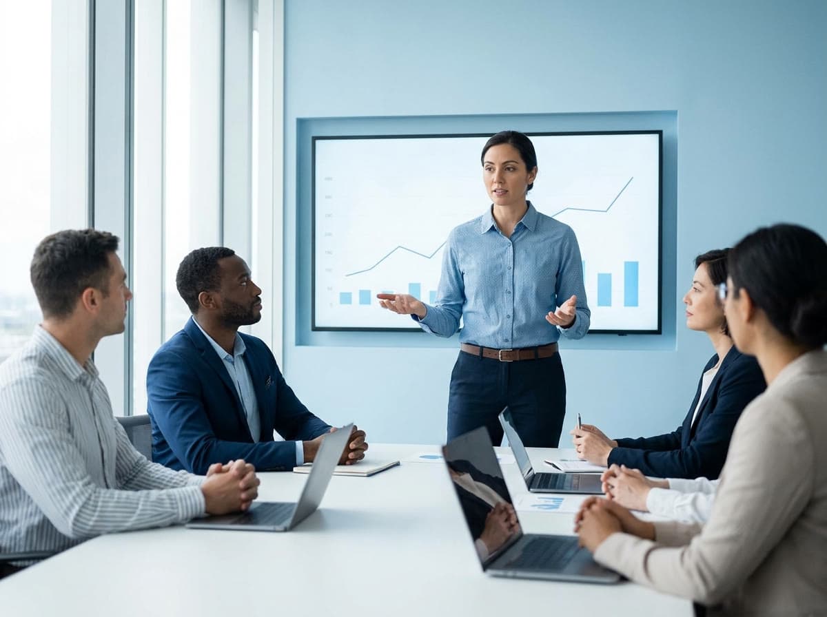 A team making a decision from a live dashboard